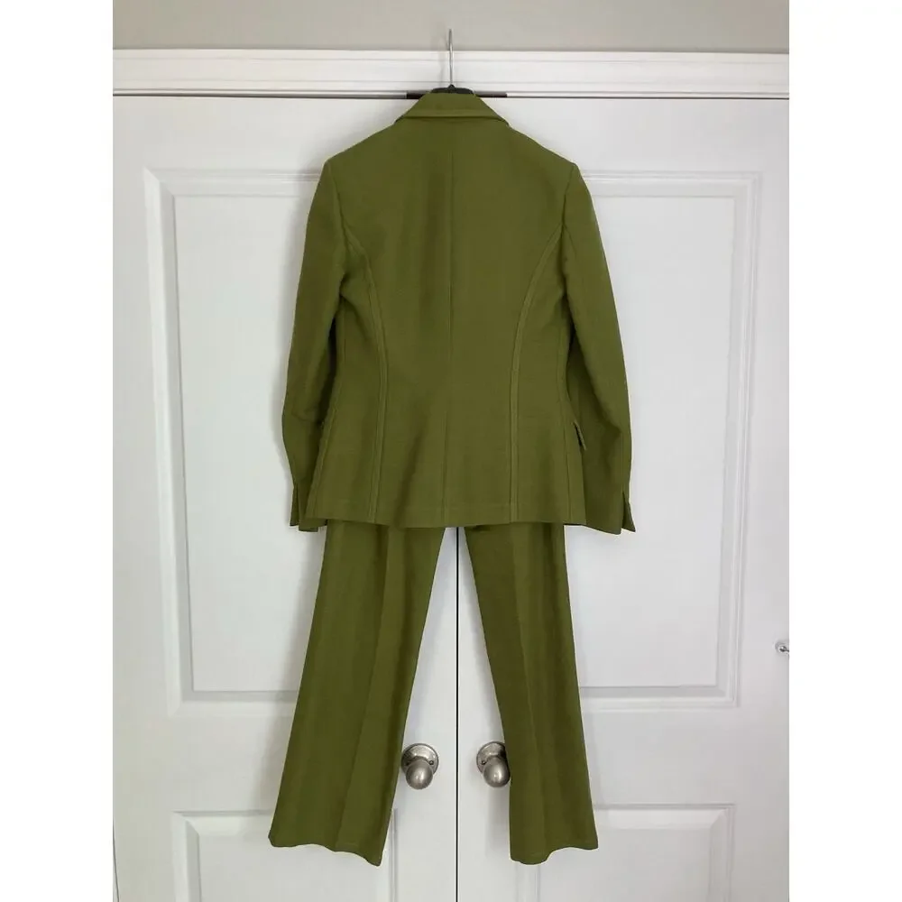 MaxMara Olive Green Blazer and Pants Set - Picture 8 of 15
